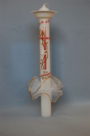 Mini Zestaw do chrztu C101 rz świeca stroik okapnik